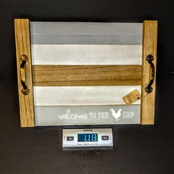 Rustic Living Chicken Themed Wood Serving Tray 🐓 - Picture 9 of 12